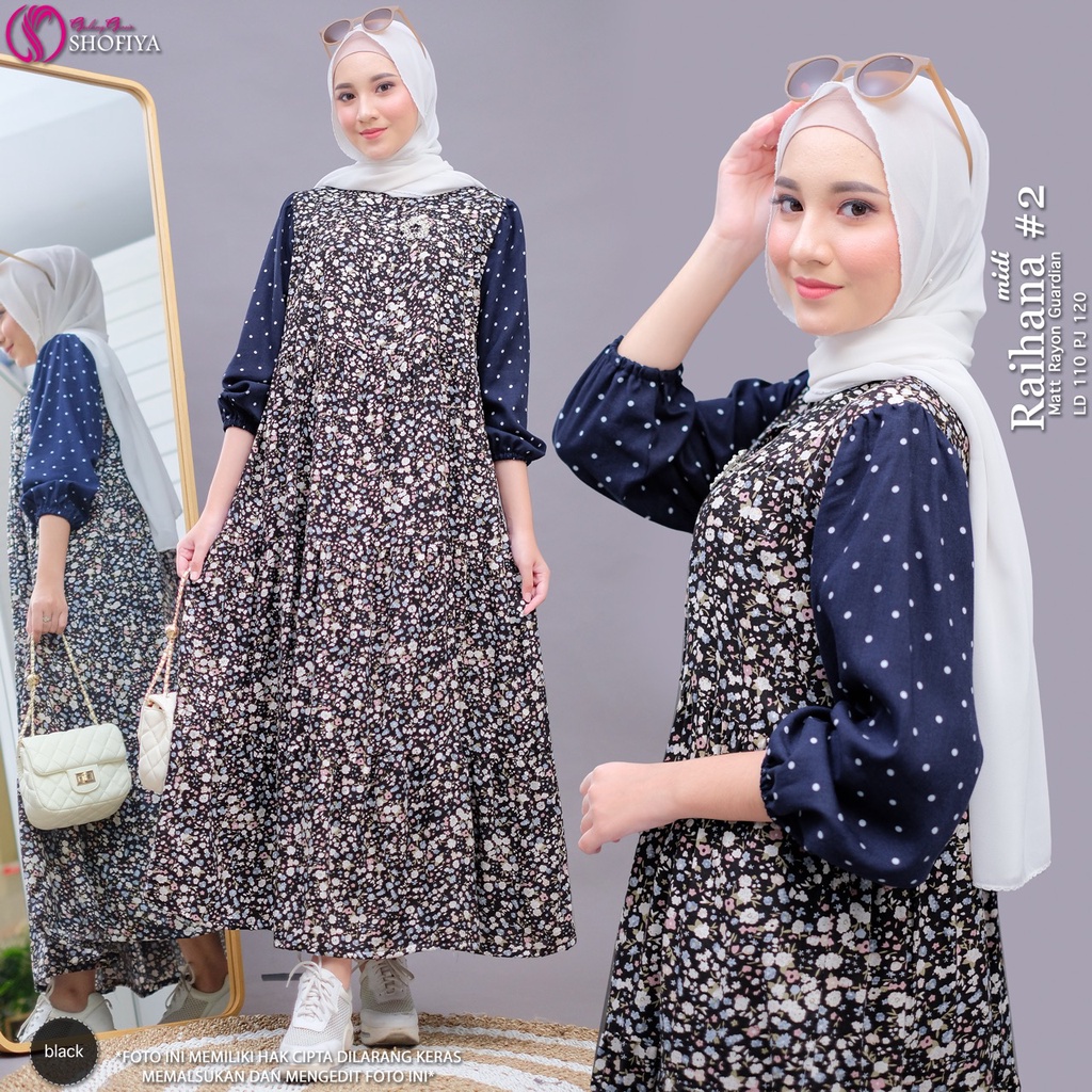 [RESTOCK] GAMIS DRESS FASHION MUSLIM // AGATA BY SHOFIYA-RAIHANA BLACK #2