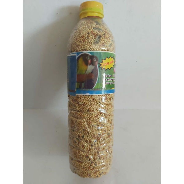 pakan burung lovebir/botol 500gr