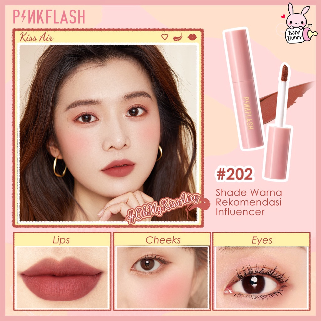 ❤ BELIA ❤ PINKFLASH Lip &amp; Cheek Duo Matte Tint | Pink Flash (✔BPOM) PF-M01