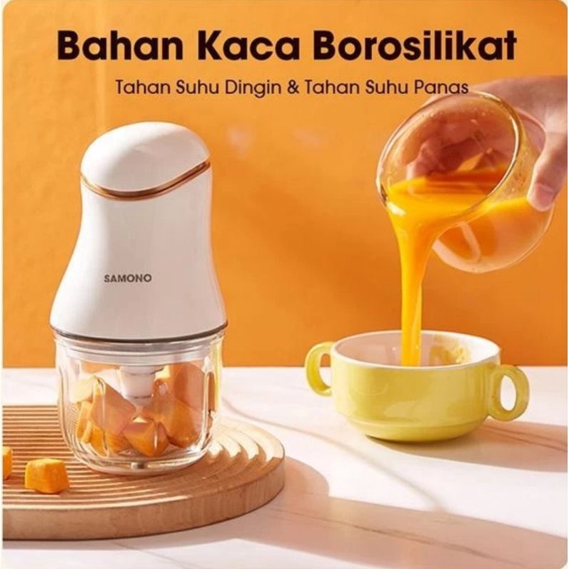 Chopper Mini SAMONO SW099 Food Processor Blender Daging 0.3L 200 Watt