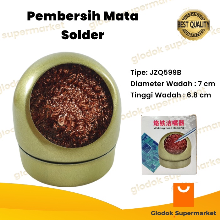 Pembersih Mata Solder Wadah Kawat Tembaga Tip Cleaner Welding Head Cleaning