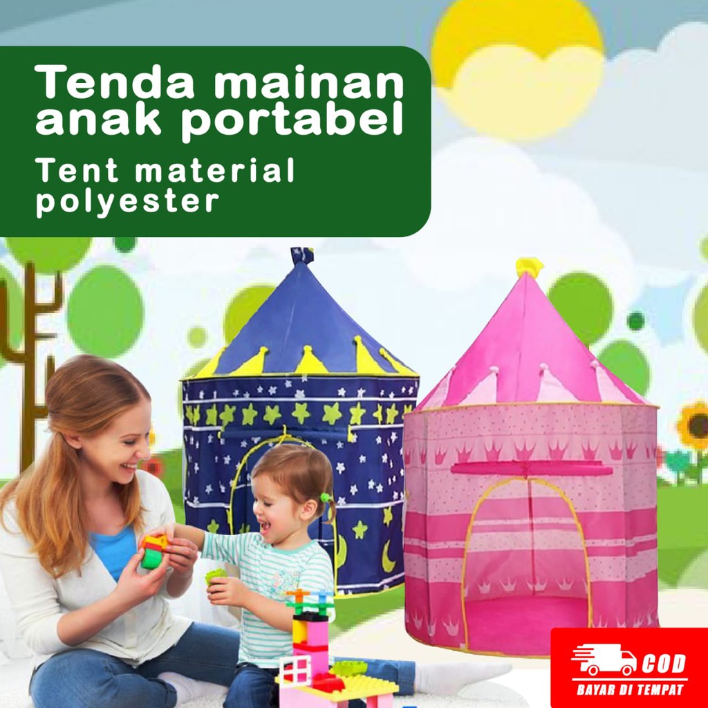 (DIJAMIN ORI) FREE KARPET Tenda Mainan Anak Indoor dan Uotdoor aman dan kuat