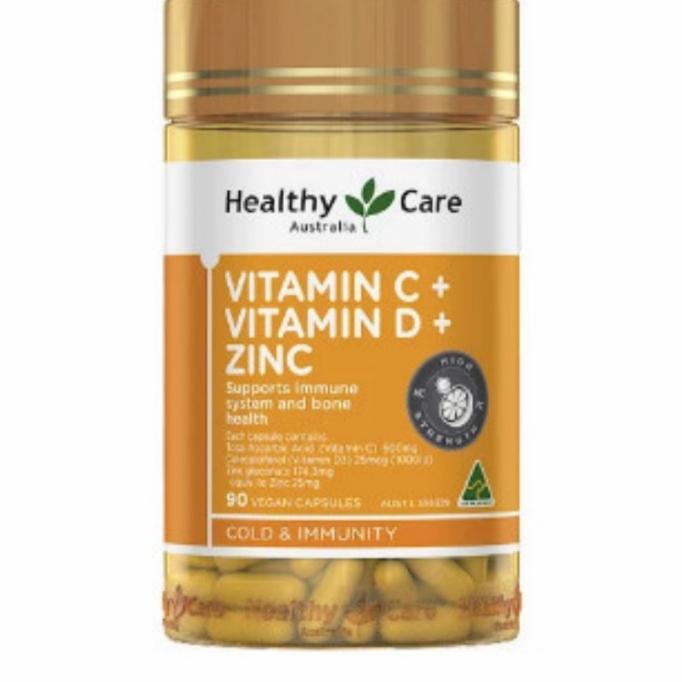 Healthy Care Vitamin C + Vitamin D + Zinc - 90 kapsul