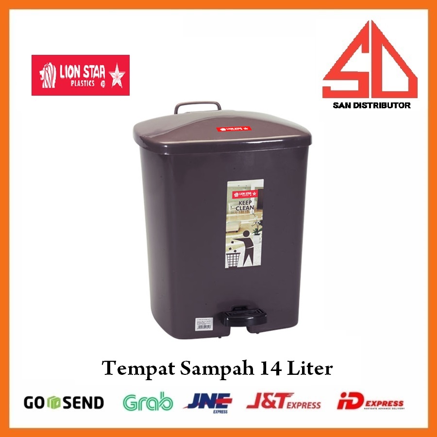 Tempat Sampah 14 Liter tong sampah Kotak Sampah Lion Star C-7