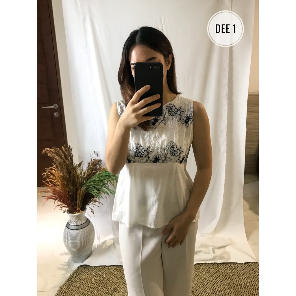 [BISA COD] DEE TOP - Atasan Casual Katun Tanpa Lengan / Baju Bangkok Premium Import