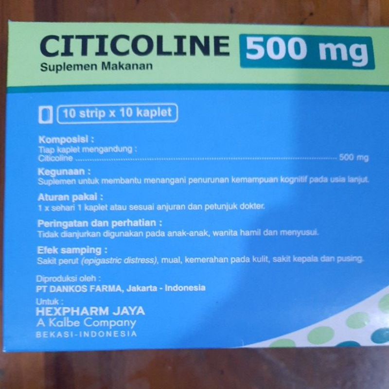 Jual CITICOLINE 500 MG (SUPLEMEN MAKANAN) PERBOX | Shopee Indonesia