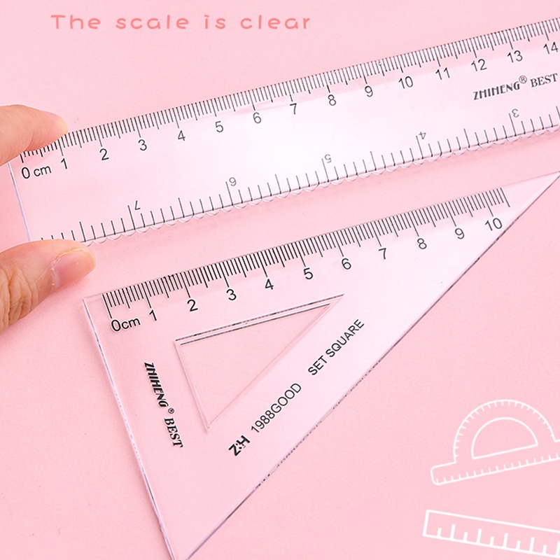 Cartoon Girl&amp;Animal Series Ruler Set Student Portable Measuring Tools