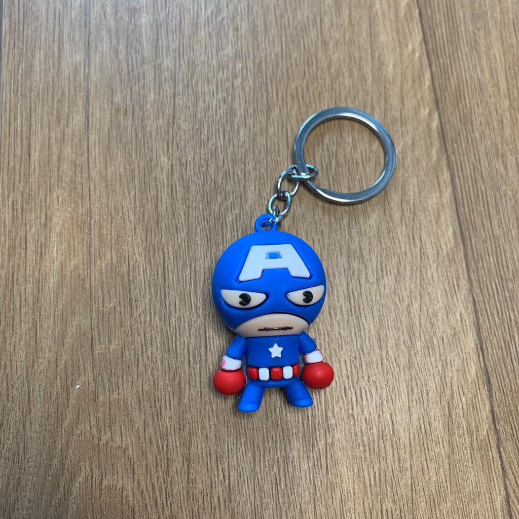 GANTUNGAN KUNCI SUPER HERO MARVEL SOUVENIR LUCU UNIK IMPORT TERMURAH GANTUNGAN HANDPHONE READY COD