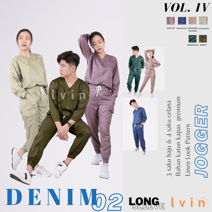 Medical [ Lvin ] Grain - Baju Oka Lengan Panjang Joger / Baju Jaga / Baju Oka2