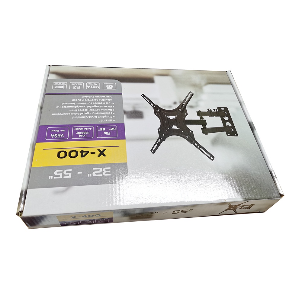 CNXD Telescopic TV Bracket Tilt Mount 200 x 200 Pitch for 32-55 Inch - OMBV0EBK