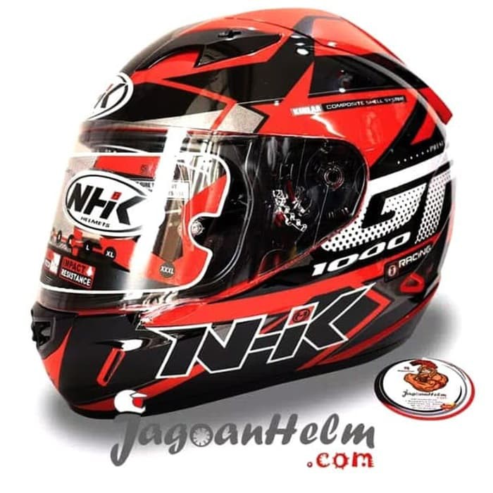 OFC NHK Helm GP1000 STAR GP-1000 RED -Silver GP 1000 Double Visor