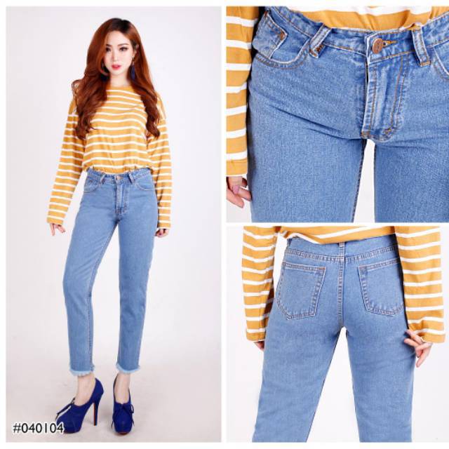  CELANA  PANJANG BOYFRIEND  RUMBAI  JEANS MODIS TRENDY GAUL 