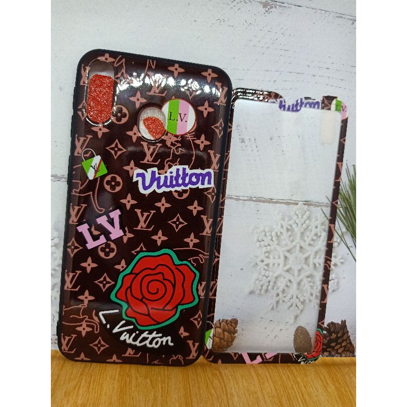 Softcase gambar Samsung+Temper glass M20