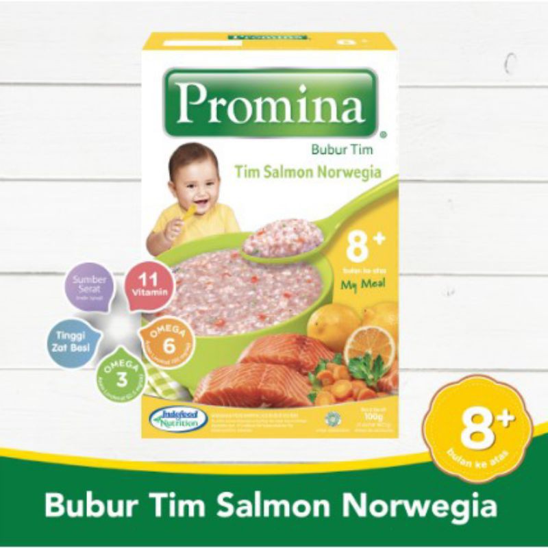 PROMINA bubur tim salmon norwegia 100g/ Bubur bayi