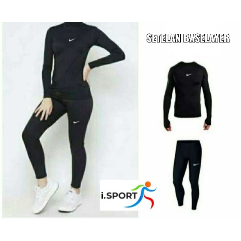 [2Pcs] Manset/Baselayer Panjang &amp; Legging Panjang