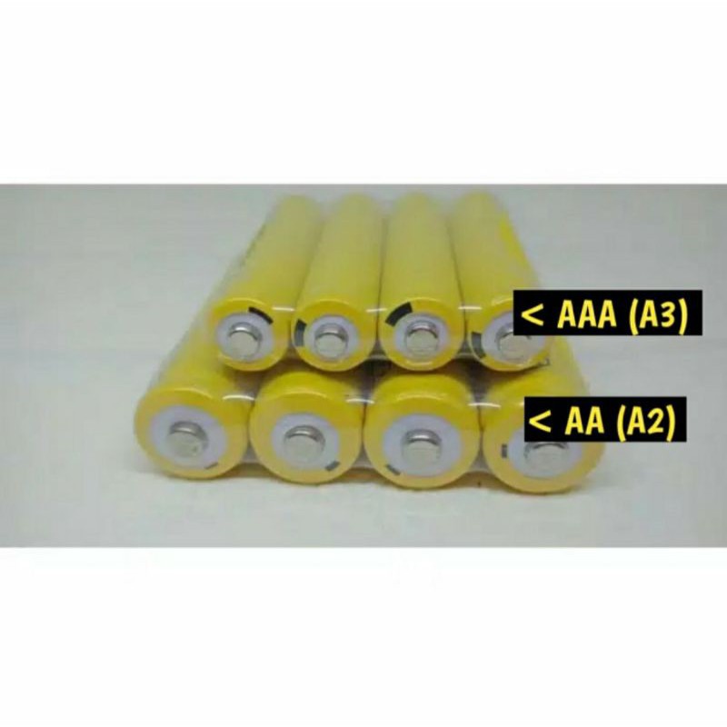 Batrei Baterai Cas AA A2/ AAA A3 700mAh 1.2volt