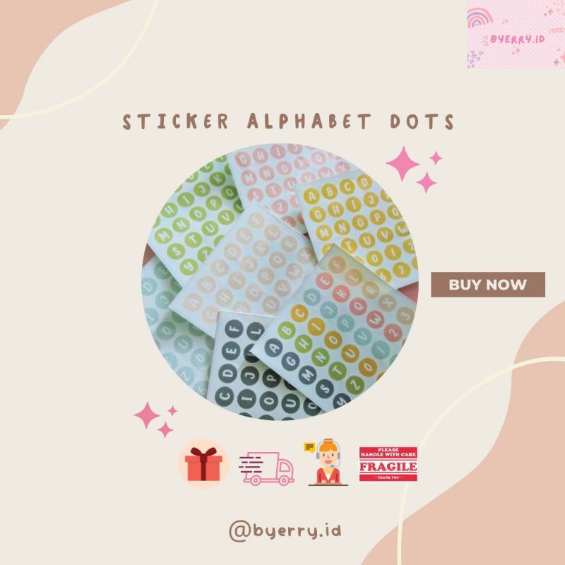 

STICKER ALPHABET DOTS MINI LUCU MURAH / AESHTETIC / STICKER LAPTOP TUMBLR / BULLET JURNAL / DIARY / PLANNER / SCRAPBOOK