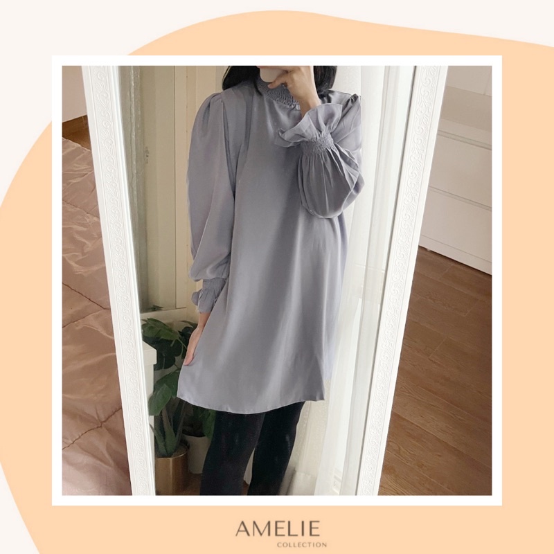 DONNA TOP TUNIK- atasan wanita longsleeve turtleneck