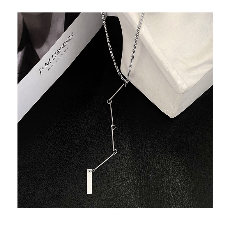 Square Brand Pendant Necklace Accessories Personality Hip Hop Clavicle Chain