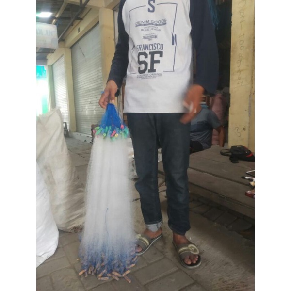 Jaring Ikan siap pakai ~ lubang 1 1/2 inc ~ 50 meter