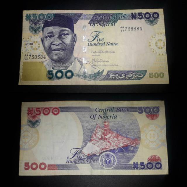 NIGERIA 500 NAIRA 2018 Vf REAL PICTURE 1Pcs UANG NIGERIA
