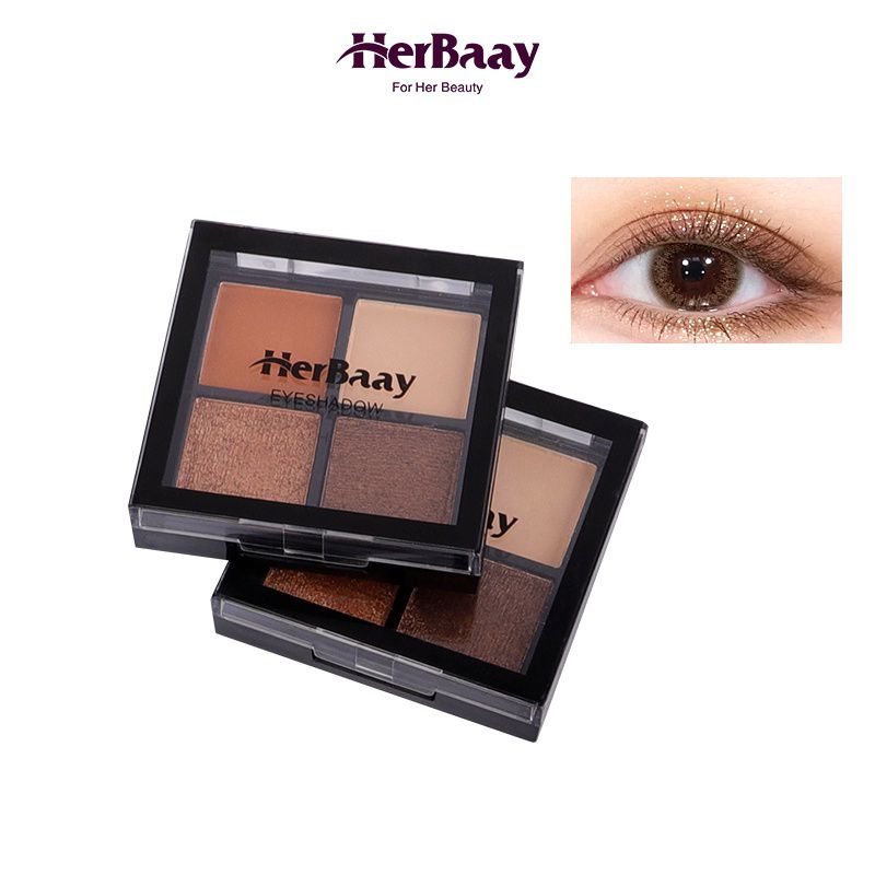 Herbaay Eyeshadow Palette make up pallette 4 Colour Section Daily Theme