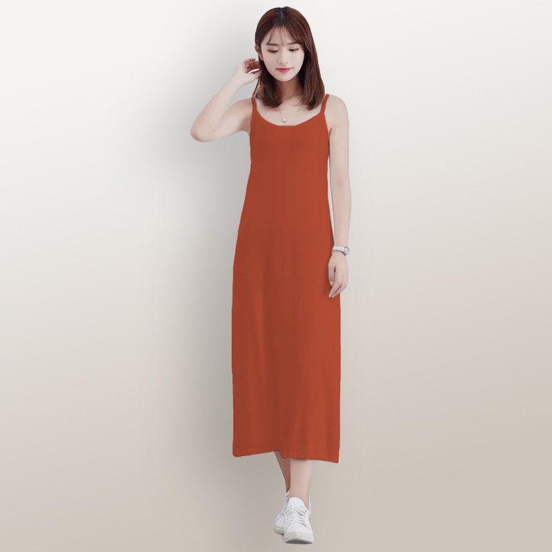 Long Dress sexy Camisoles Singlet Tali kecil Wanita Gaya Korea - XSHOP Mayleen