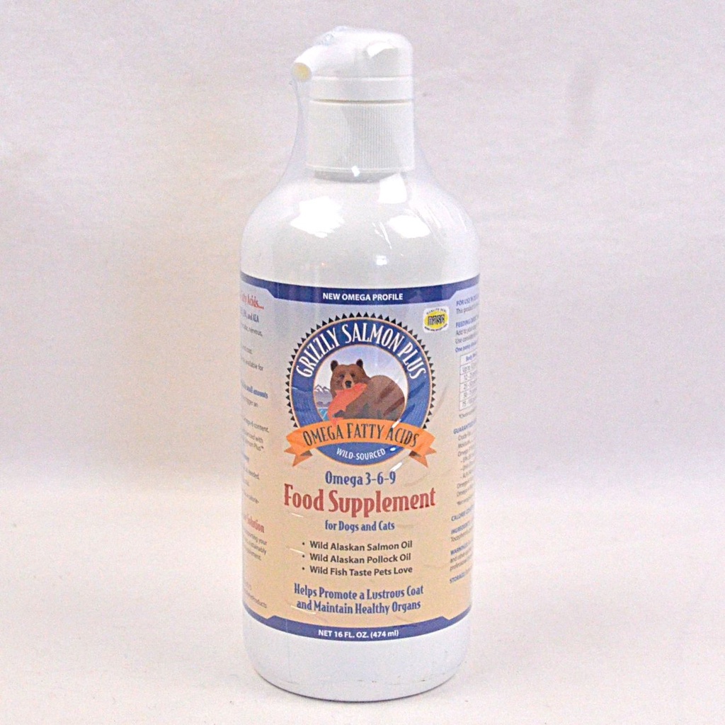 GRIZZLY Vitamin Anjing Kucing Salmon Oil 473ml