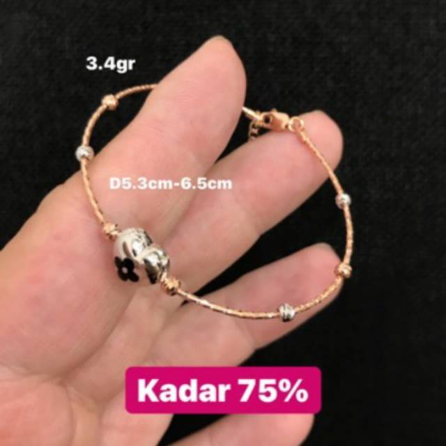 Gelang Emas Asli-Gelang Emas Kadar750