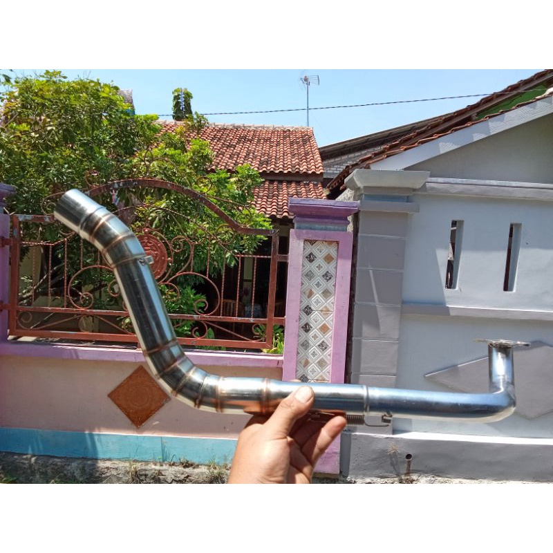 Hearder pipa leher 38 mm knalpot racing inlet 38mm scoopy fi beat karbu vario 125 150