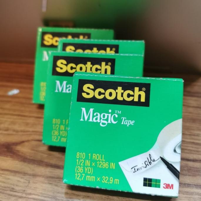 

(BISA COD) Scotch 3M Perekat Isolasi Magic Tape Transparan 1/2" x 36Y 810 CUCI GUDANG Kode 692