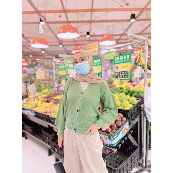 OLIVIA CARDY  / EIREN CROP CARDY / ATASAN BAJU RAJUT WANITA /KOREAN STYLE