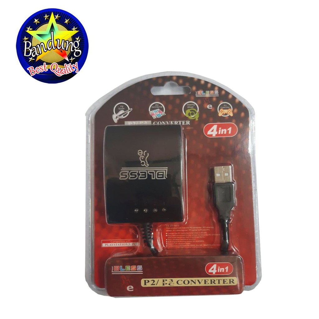 Converter 4IN1 Ori Sambungan Stik Ps2 For Ps3/Pc/Laptop