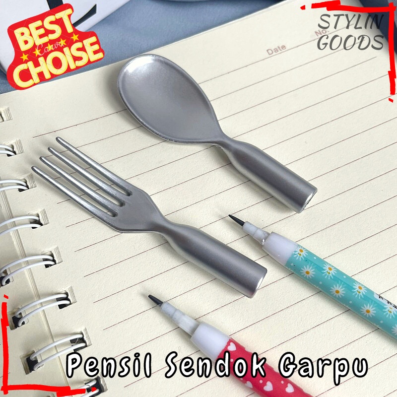 

PENSIL SENDOK GARPU BENSIA PENSIL ALAT TULIS KANTOR LUCU IMUT PENSIL BERMOTIF CUTE UNIK