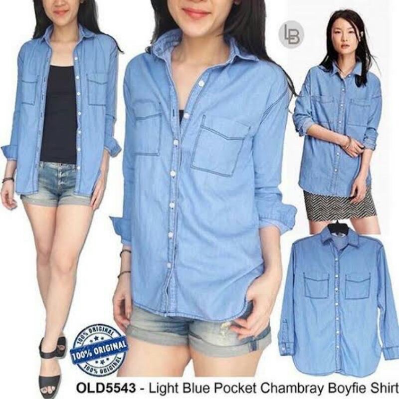 SALE KEMEJA JEANS DENIM GREENLIGHT / KEMEJA JEANS / KEMEJA GREENLIGHT / KEMEJA BOYFRIENDS