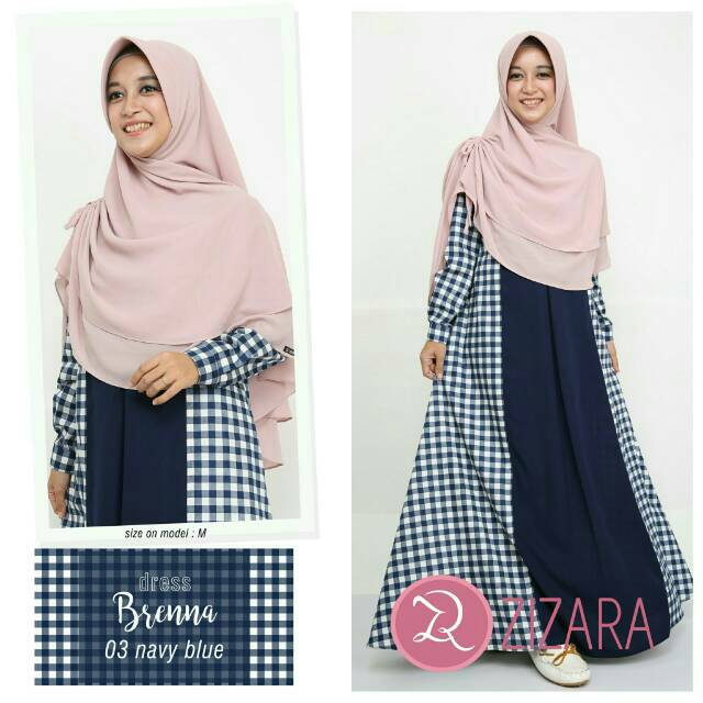 Brenna Dress 03 Navy - Zizara