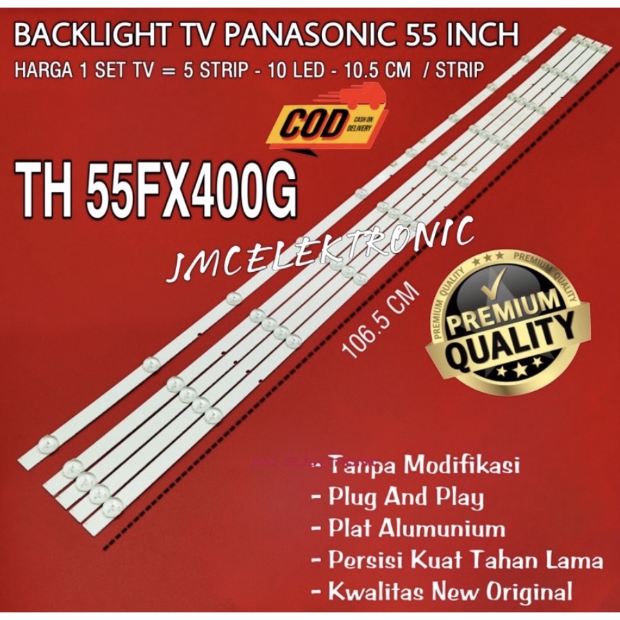 BACKLIGHT TV LED PANASONIC 55 INCH TH-55FX400G TH55FX400G 55FX400G 55FX400 LAMPU BL 55 IN