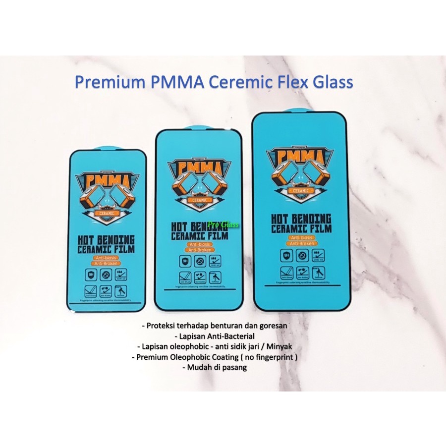 Iphone 13 Mini / 13 / 13 Pro / 13 Pro Max PMMA Ceramic AntiShock Flex Glass