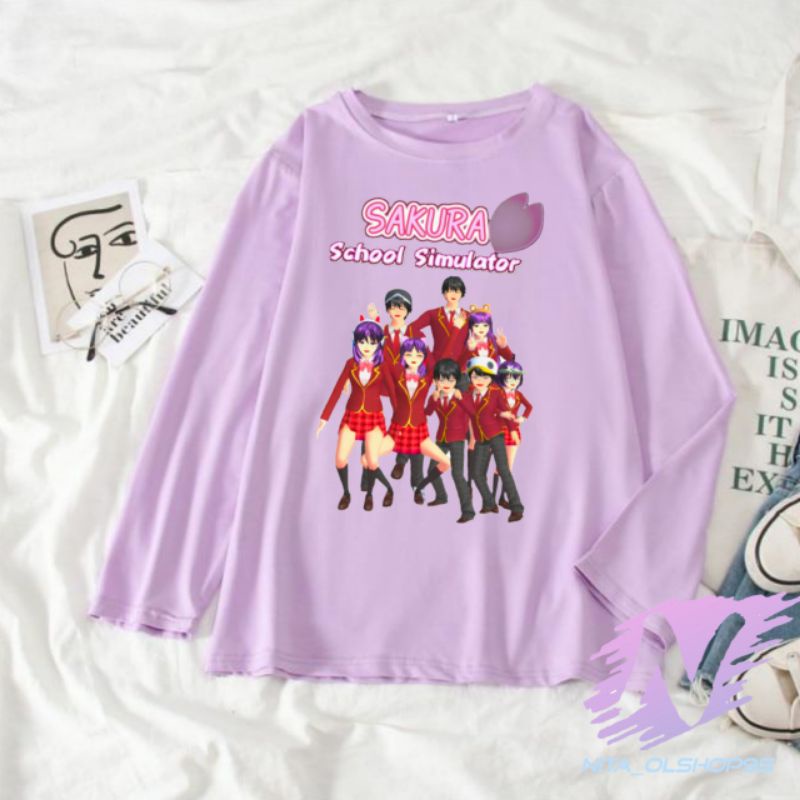 kaos sakura school simulator kaos anak lengan panjang sakura