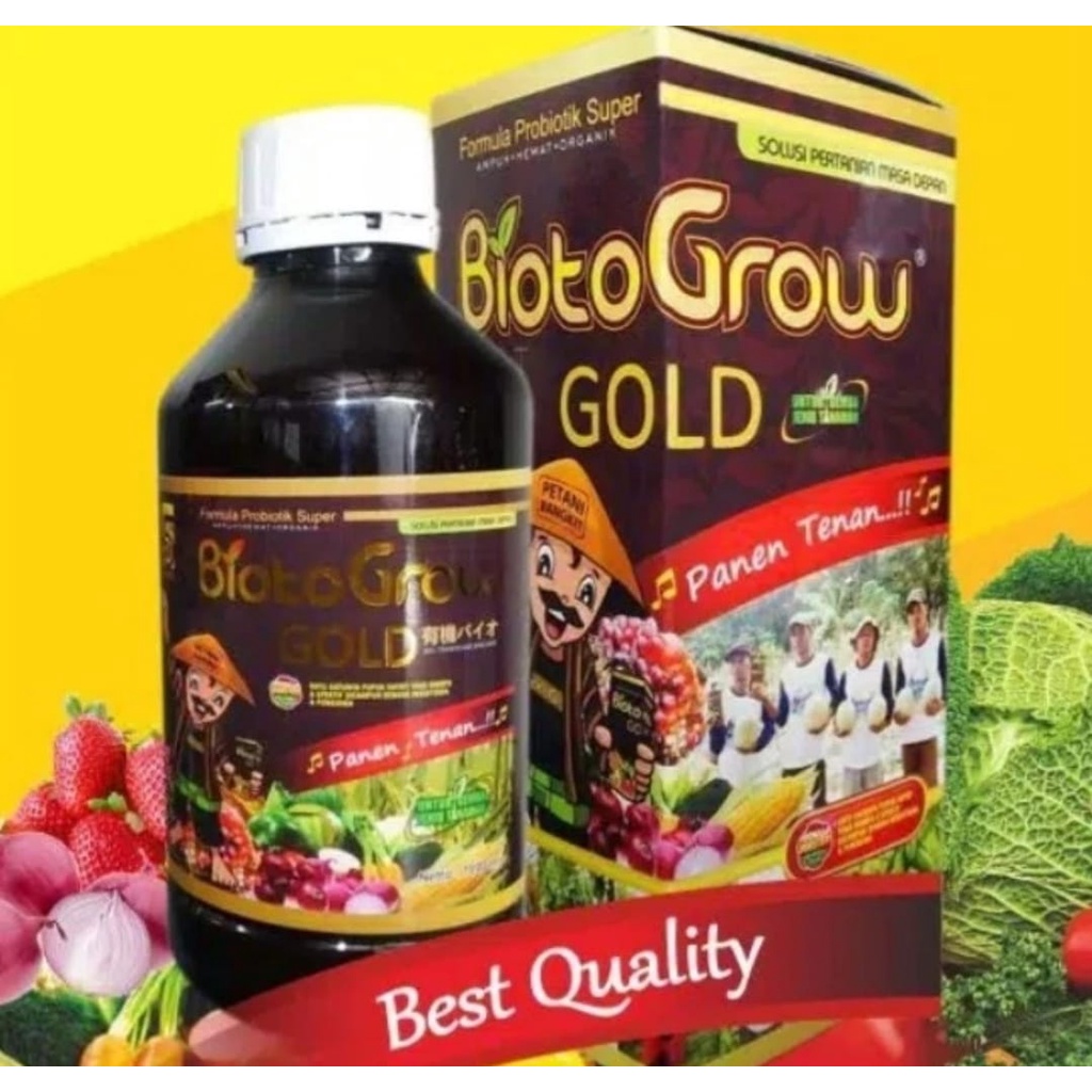 Biotogrow gold 1 liter/pupuk organik cair/biotogrow 1liter/biotogrow gold/biotogrow gold top/pupuk o