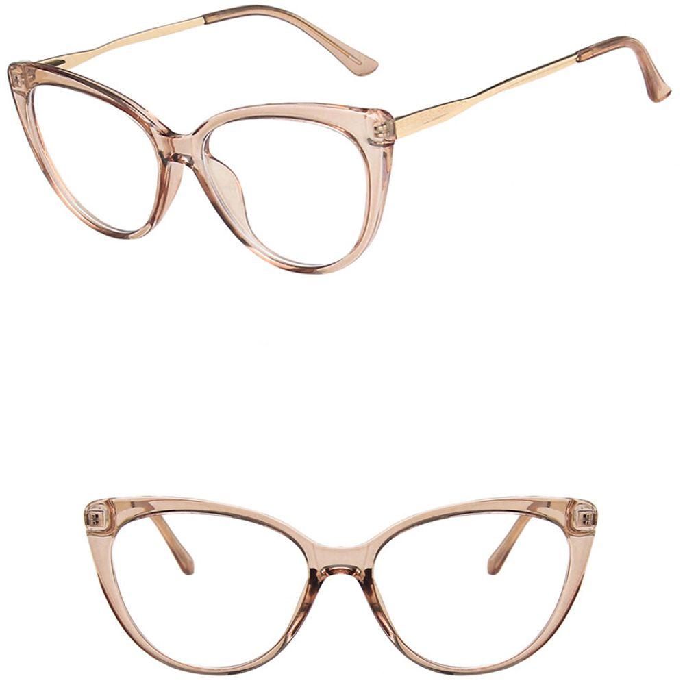 Mxbeauty Kacamata Anti Blue Light Motif Leopard Fashion Warna Gradasi Frame Metal Anti Radiasi Wanita Kaca Mata Optik