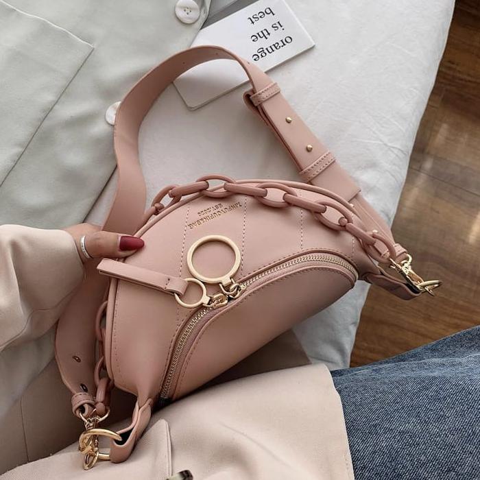 Big Sale  Tas Selempang Outfit Wanita Tenteng Tali Rantai Waist Bag Wanita Remaja Kekinian 2021