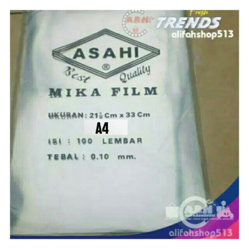 Plastik Cover Mika Mika Film  Jilid Bening  Uk A4 Shopee 