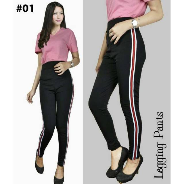 Megasari,Celana legging list samping