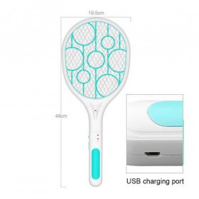 Raket Nyamuk USB Rechargeable Lightning Mosquito Swatter Racket