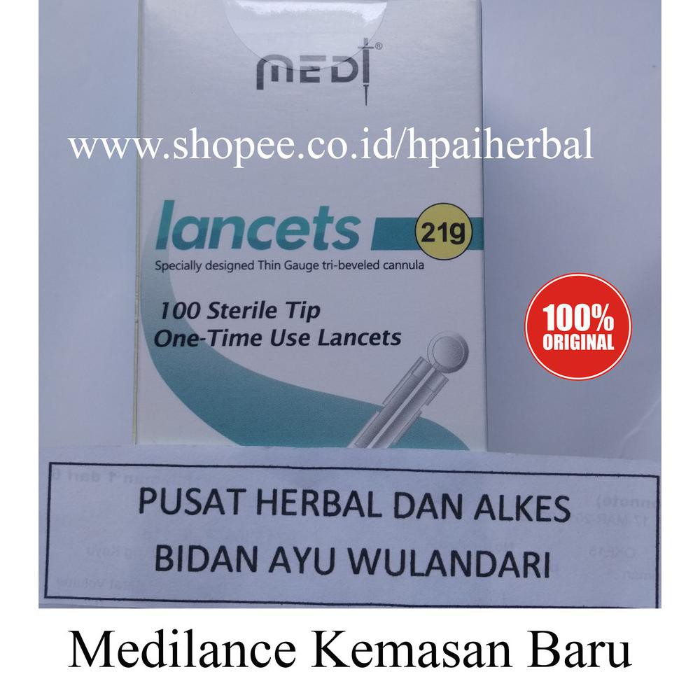 Termurah Medilance Blood Lancet 21G   Jarum Bekam Isi 100