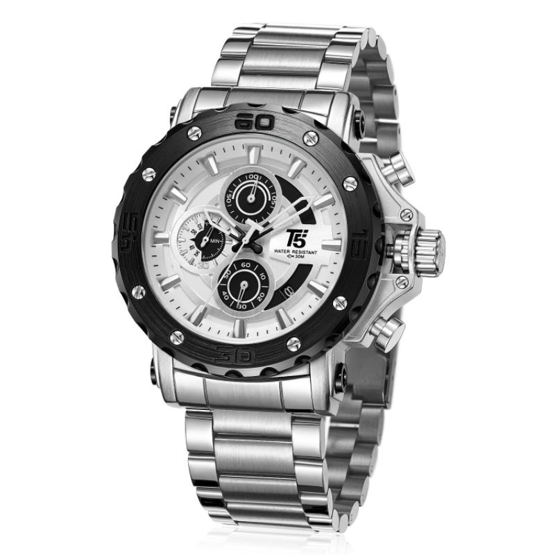 Jam Tangan Pria Original T5 Chrono Tanggal Aktif Water Resist Garansi Resmi 1 Tahun Gratis Ongkir COD