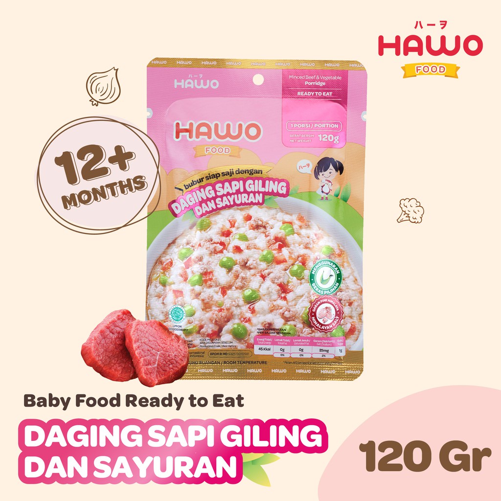 Hawo Food Bubur Siap Saji Ready To Eat 12 Bulan Keatas// Termurah