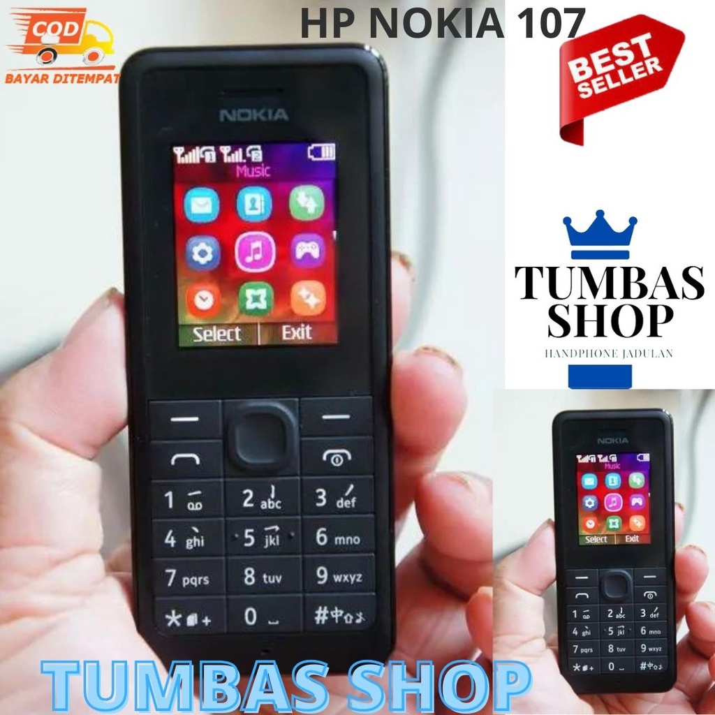 HP NOKIA 107 DUAL SIM ORIGINAL REFURBISH FULSET