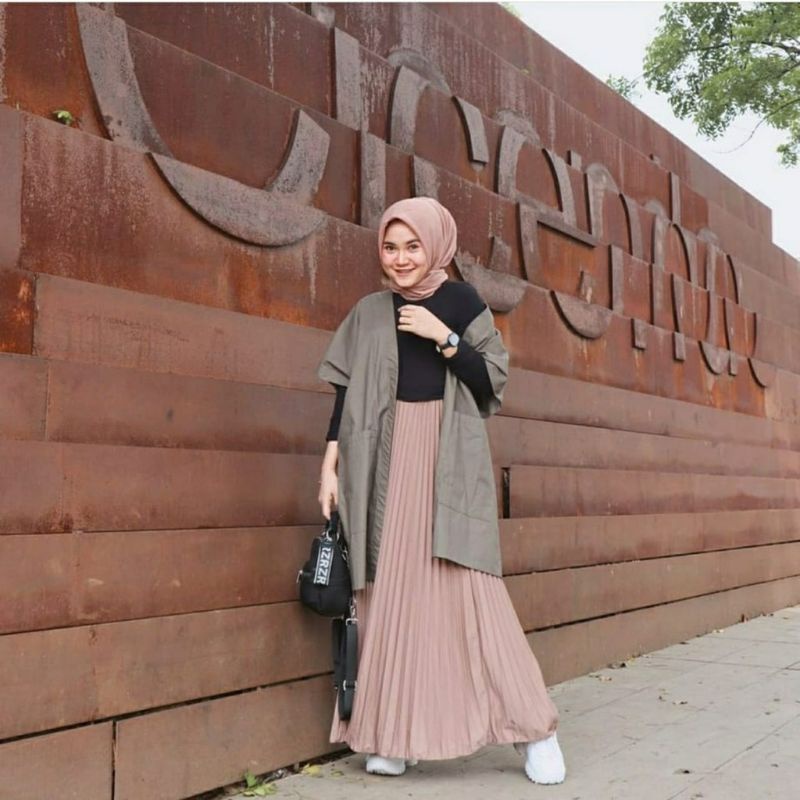 (BISA COD) Rok Plisket Premium  / Maxi Skirt Prisket Pleates